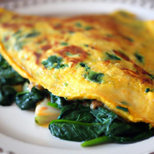 Wholesome Spinach & Cheese Omelet: A Nutritious Delight