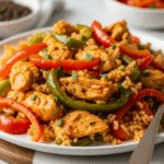 Roasted Peppers Chicken and Rice
