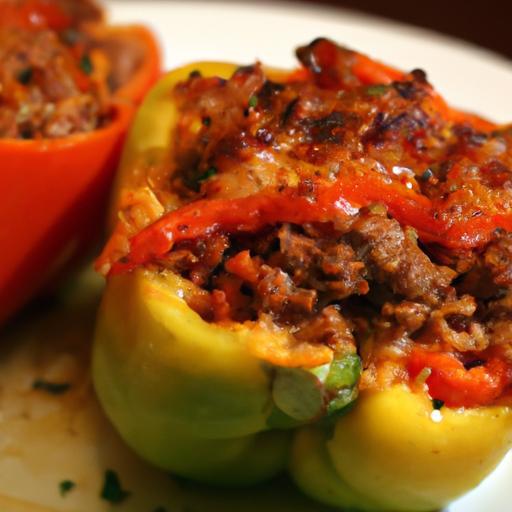 Keto-Friendly Stuffed Bell Peppers with Savory Ground Beef