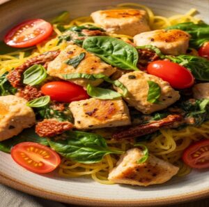 Tuscan Chicken with Spaghetti Squash