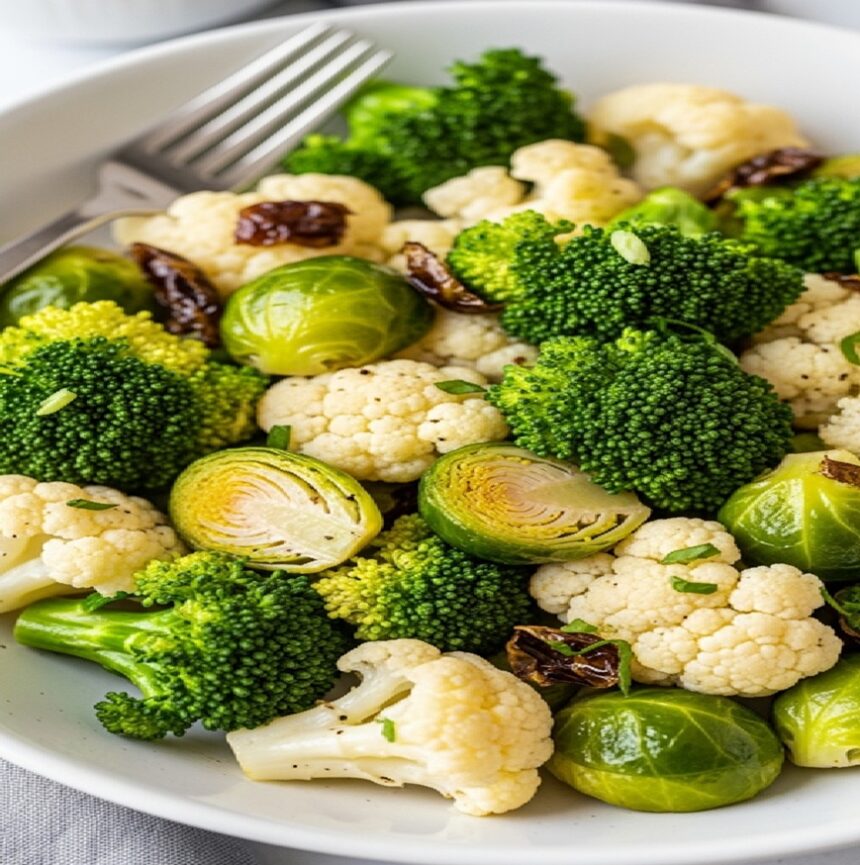 Roasted Broccoli, Cauliflower & Brussels Sprouts