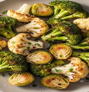 Roasted Broccoli, Cauliflower & Brussels Sprouts