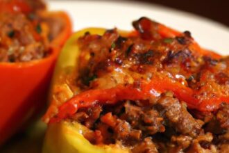 Keto-Friendly Stuffed Bell Peppers with Savory Ground Beef