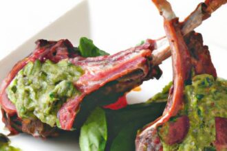 Savory Lamb Chops with Zesty Mint Pesto Delight