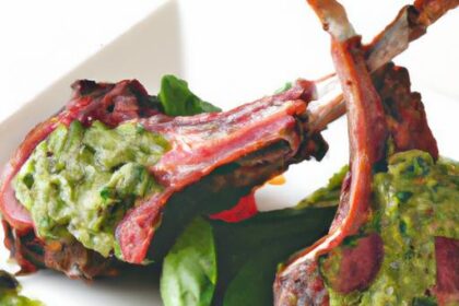 Savory Lamb Chops with Zesty Mint Pesto Delight