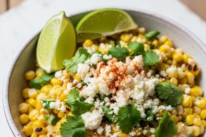 Mexican Street Corn Esquites with Cotija and Lime