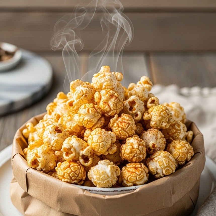 Smoky Garlic Butter Popcorn