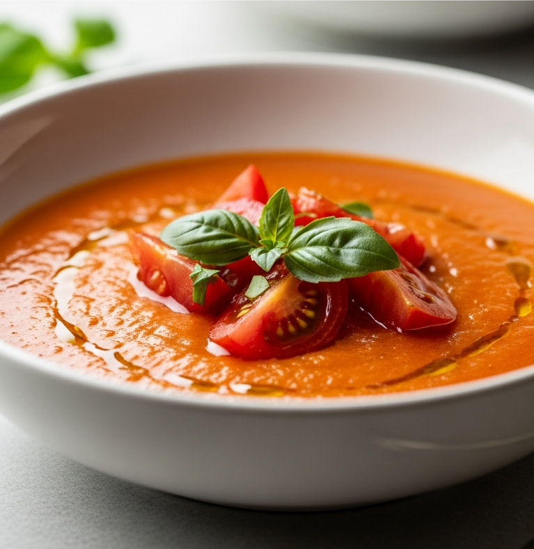 Creamy Protein Tomato Basil Soup
