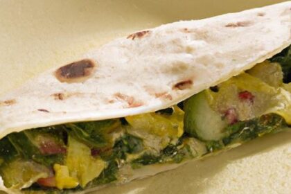 Quick & Tasty: Spinach Feta Egg Wrap Ready in 15 Minutes