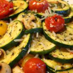 Budget-Friendly Roasted Garlic Parmesan Zucchini & Tomatoes