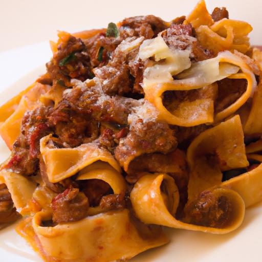 Savoring Pappardelle with Rustic Wild Boar Ragu Delight