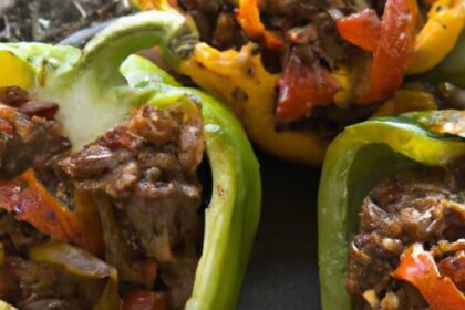 Keto Stuffed Bell Peppers with Savory Ground Beef Twist