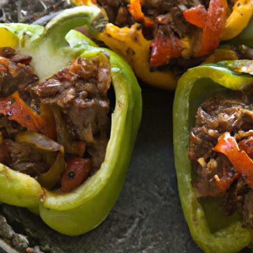 Keto Stuffed Bell Peppers with Savory Ground Beef Twist