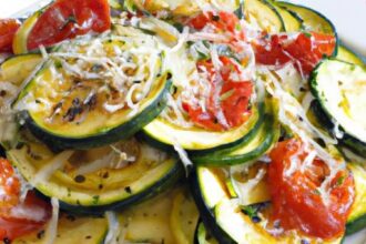 Budget-Friendly Roasted Garlic-Parmesan Zucchini & Tomatoes