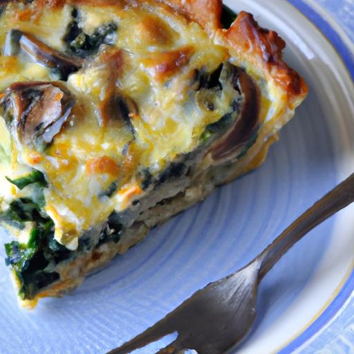 Savory Spinach and Mushroom Quiche: A delightful Twist