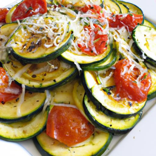 Budget-Friendly Roasted Garlic-Parmesan Zucchini & Tomatoes
