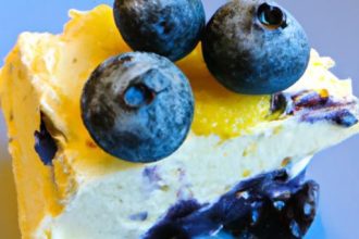 Zesty Lemon Blueberry Vegan Gluten-Free Cheesecake Delight