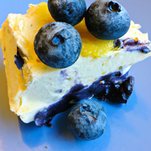 Zesty Lemon Blueberry Vegan Gluten-Free Cheesecake Delight